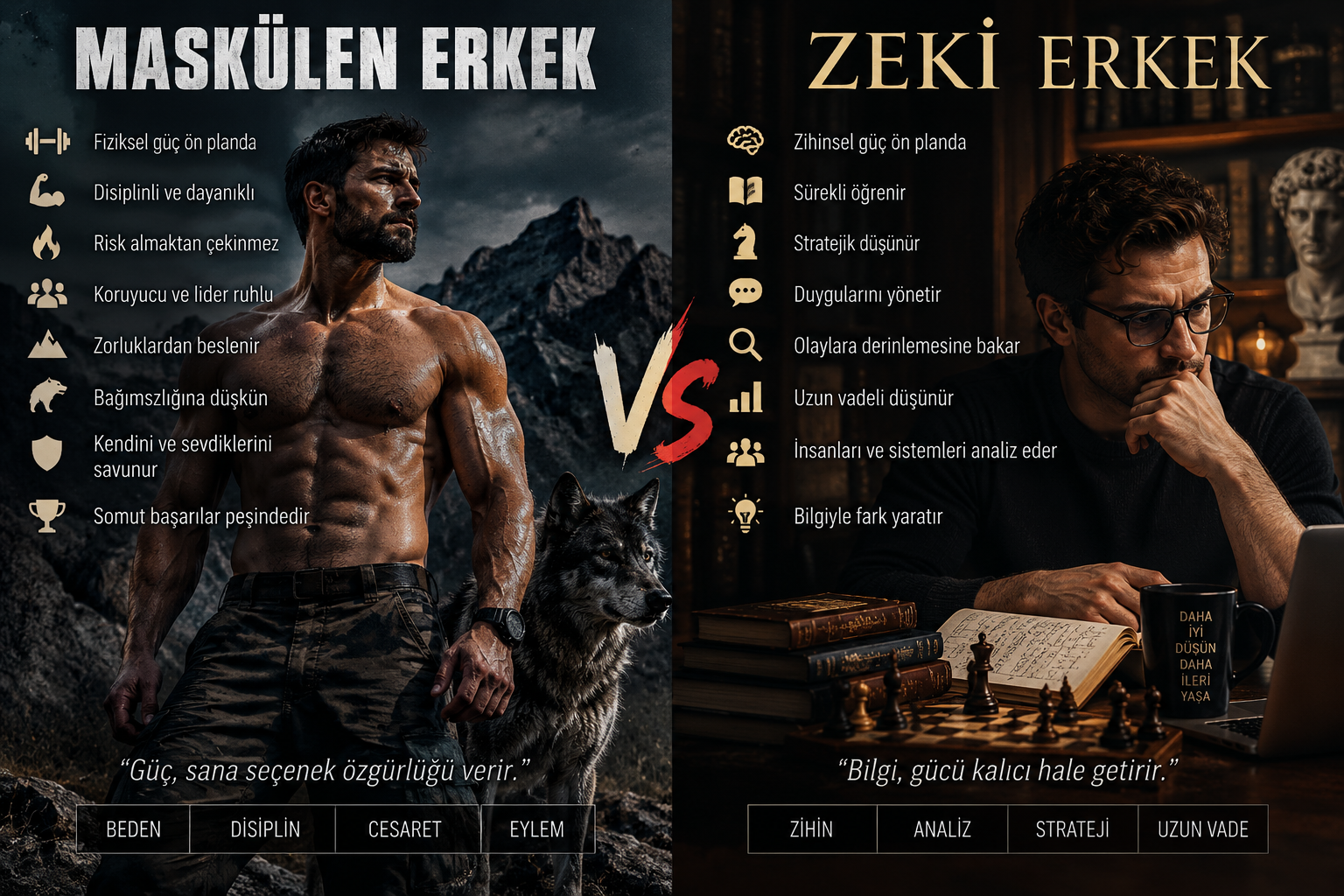 Maskülen Erkek vs Zeki Erkek